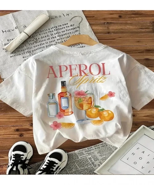 Aperol Summer Design Unisex Oversize T-shirt