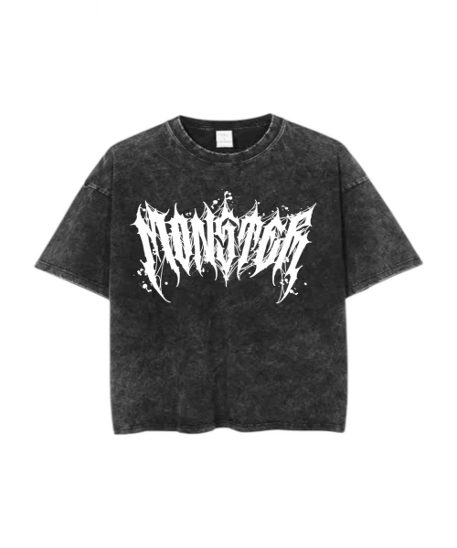 Baskılı Yıkamalı Eskitme Unisex Tişört