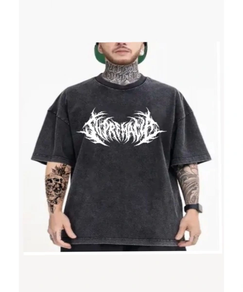 Baskılı Yıkamalı Eskitme Unisex Tişört