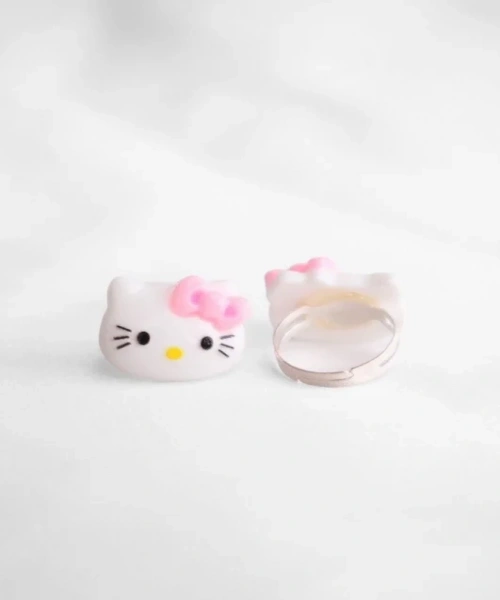 Beyaz Hello Kitty Yüzük