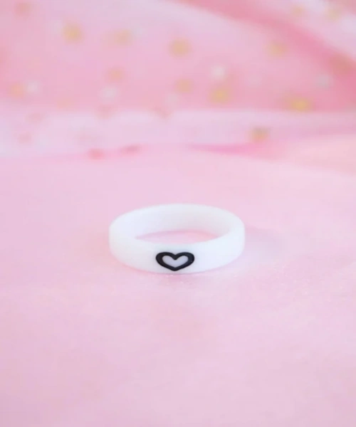 Beyaz Kalp Yüzük
