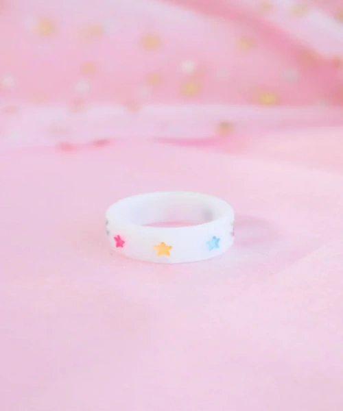 Beyaz Renkli Yıldız Yüzük