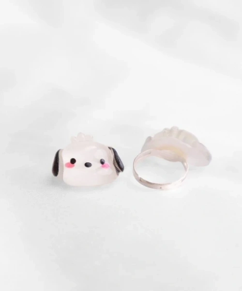 Beyaz Sanrio Pochacco Yüzük