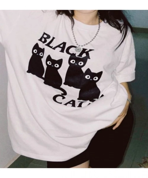 Black Cat Oversize Unisex T-shirt