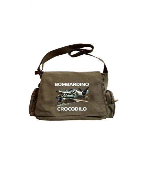 Bombardino Crocodilo Baskılı Unisex Postacı Çantası