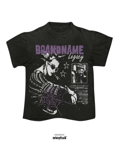 Brandname LEgacy Yıkamalı Renk Oversize T-Shirt