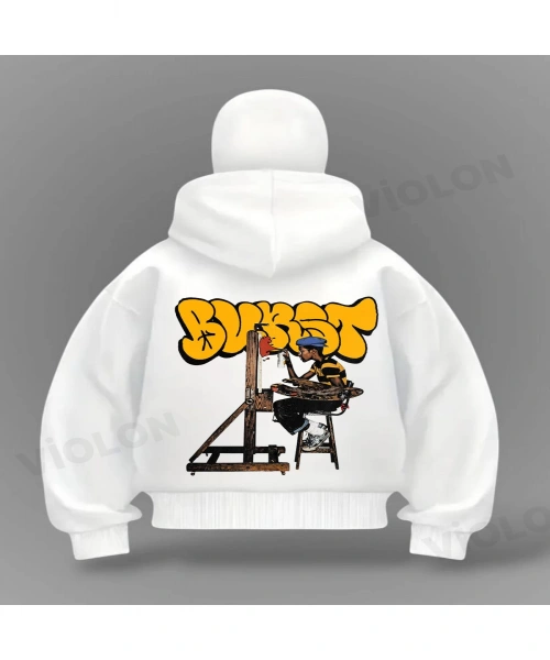 Bukst Graffiti Detail Full Mask Oversize Hırka