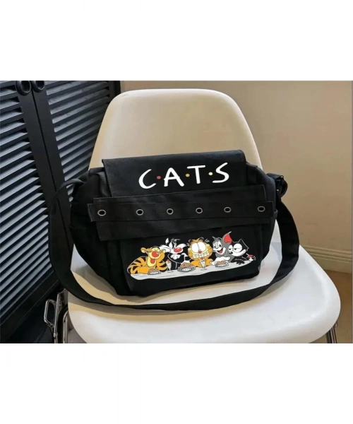 Cats Bestfriend Date Baskılı Postacı Çantası