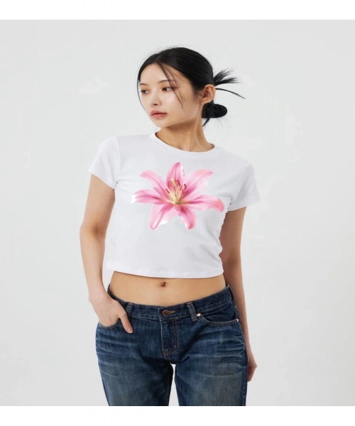 Çiçek Baskılı Trend Baskılı Crop Top