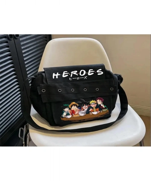 dorukhedıyelık Heroes Bestfriend Night Date Baskılı Postacı Çantası