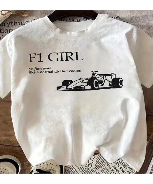F1 Girl Design Unisex Oversize T-shirt