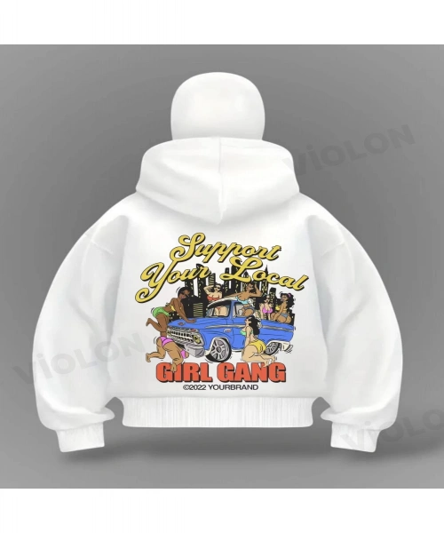 Girl Gang Detail Full Mask Oversize Hırka