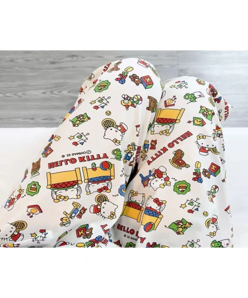 Beyaz Hello Kitty Detail Unisex Pijama