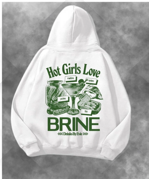 Hot Girls Love Baskılı Unisex Oversize Kapüşonlu Sweatshirt