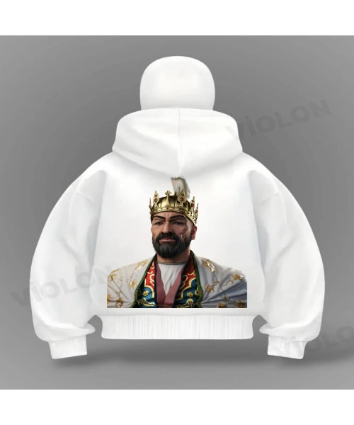 King Timur Detail Full Mask Oversize Hırka