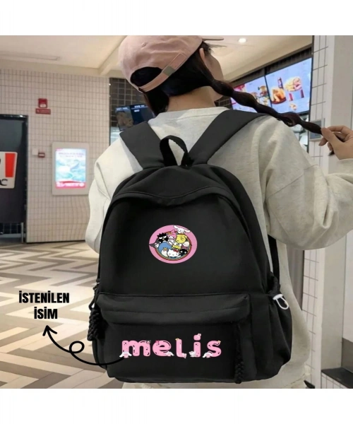 Kişiselleştirilebilir İsim Baskılı Labubu Sırt Okul Çantası