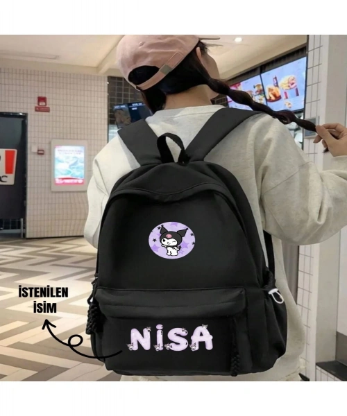 Kişiselleştirilebilir İsim Baskılı Labubu Sırt Okul Çantası