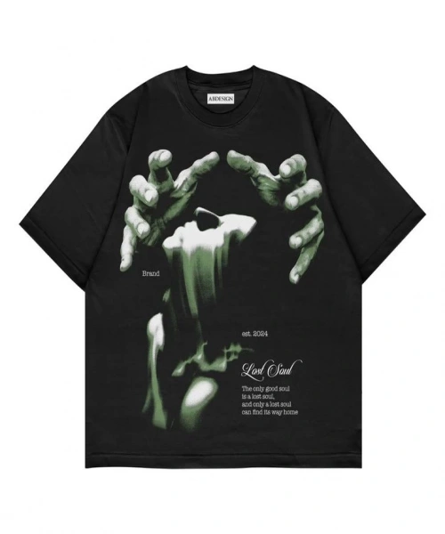 Lost Soul Baskılı Oversize T-shirt