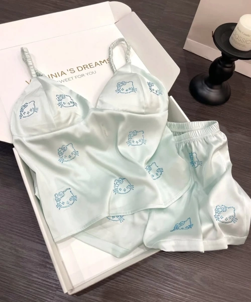 Mavi Hello Kitty Taş Detail Şık Alt Üst Takım