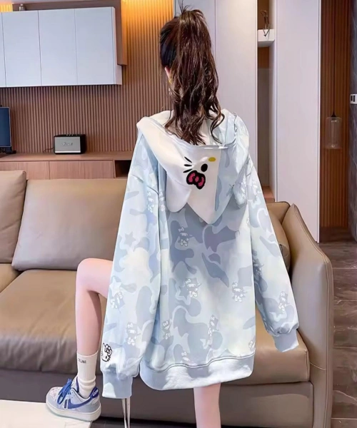 Mavi Sanrio Hello Kitty Oversize Unisex Hırka