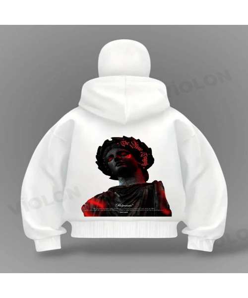 Özgürlük Heykeli Detail Full Mask Oversize Hırka