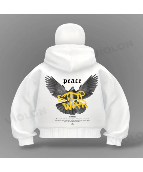 Peace War Detail Full Mask Oversize Hırka