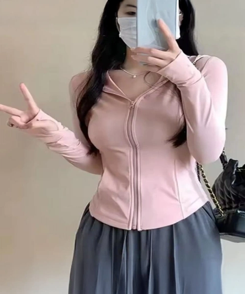 Pembe Parmaklı Street Y2K Hırka