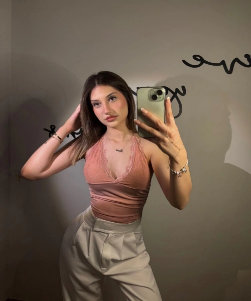 Pudra Dantel Detaylı Bağlamalı Kolsuz Crop