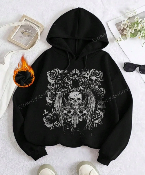 Punk Baskı Sweatshirt