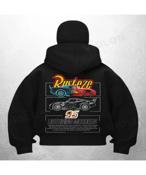 Rusteze Siyah Samuray Kar Maske Sweatshirt Hırka