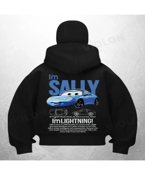 Sally Siyah Samuray Kar Maske Sweatshirt Hırka