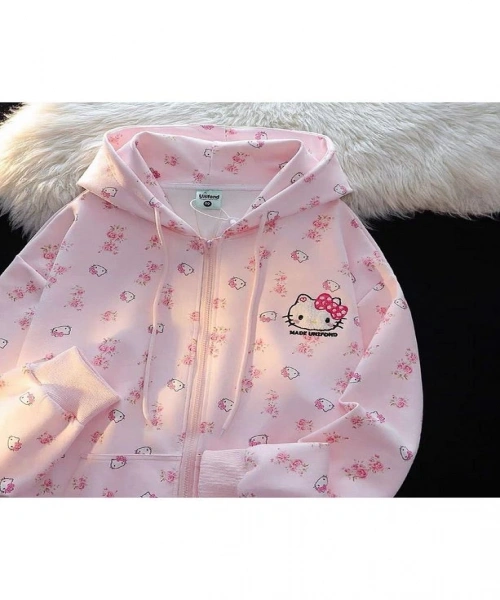 Sanrio Anime Kawaii Hello Kitty Detail Hırka