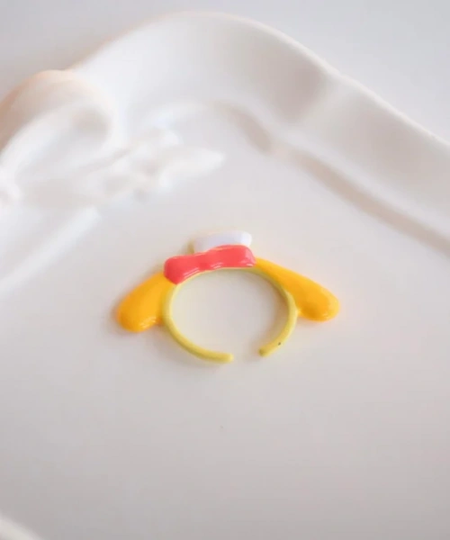 Sarı Metal Sanrio Purin Yüzük