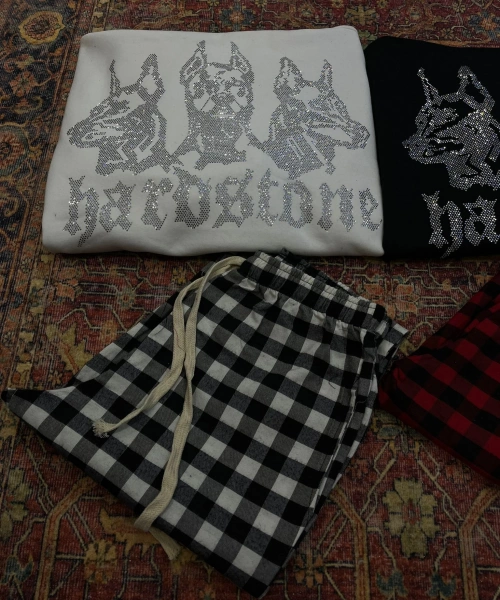 Siyah Beyaz Kareli Eşfoman Altı