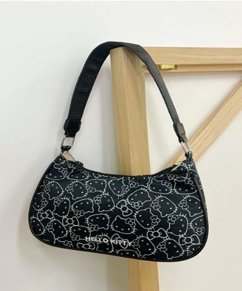 Siyah Hello Kitty Lolita Kol Çantası