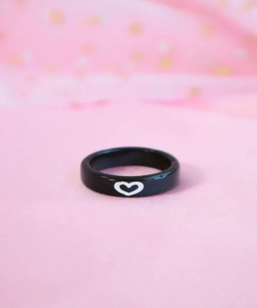Siyah Kalp Yüzük