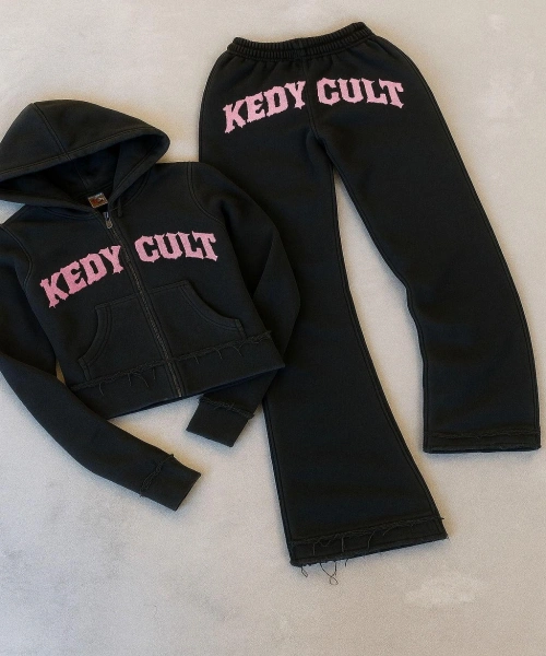 Siyah Kedy Cult Baggy Alt Üst Eşofman Takımı