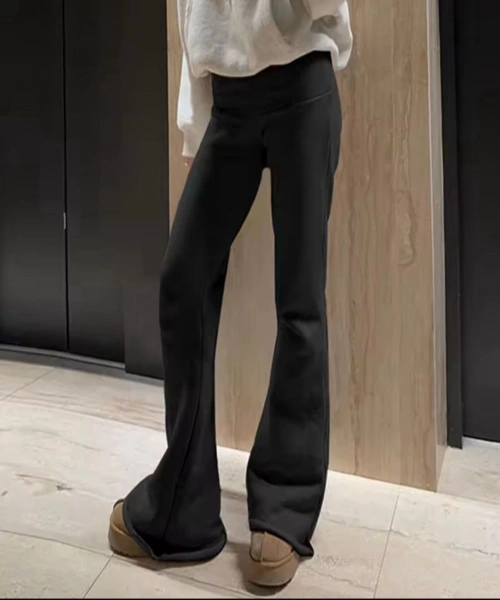 Siyah Melanj Slim Fit İspanyol Paça Eşofman