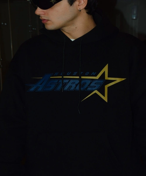 siyah sweatshirt Houston Astros Black Oversize Hoodie