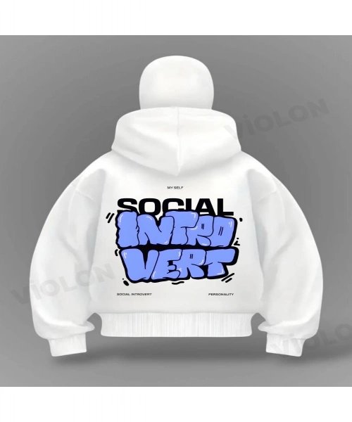 Social Vert Detail Full Mask Oversize Hırka