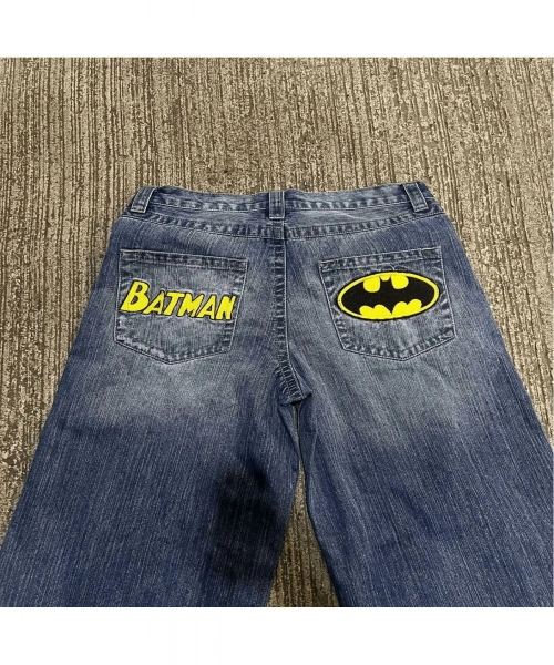 Spider-Man & Batman Detail Baggy Washable Jean