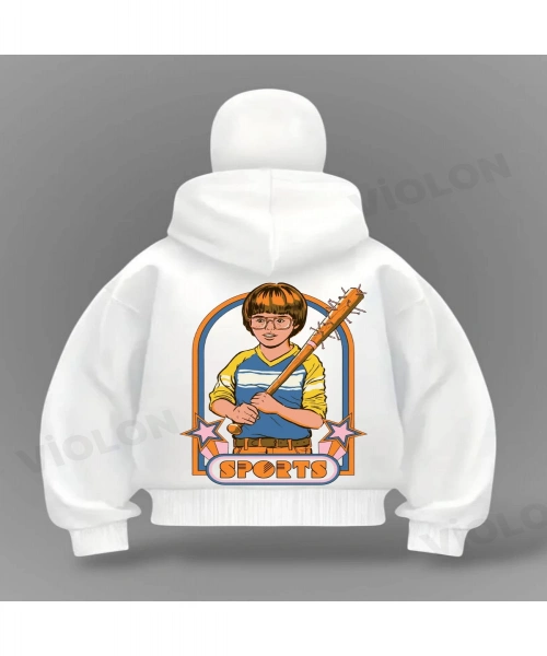 Sports Childrien Detail Full Mask Oversize Hırka