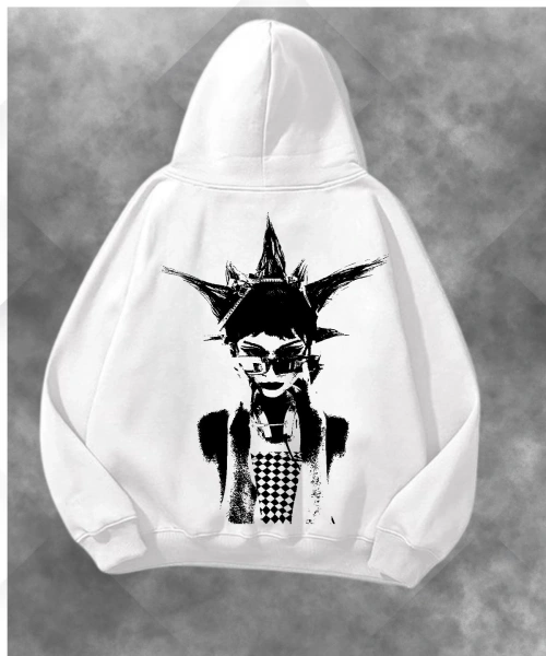 Gotik Kraliçe Baskılı Unisex Oversize Kapüşonlu Sweatshirt