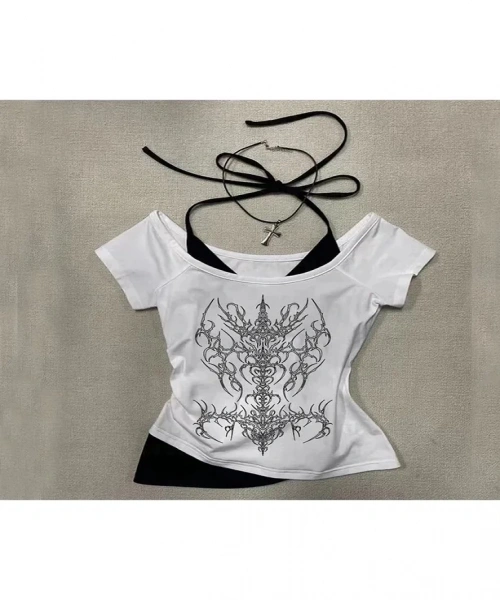 Target Cinching Highly Lovement Madonna Yaka Ek Askılı Kısa Kollu Full Body Crop