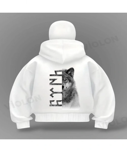 Türk Wolf Detail Full Mask Oversize Hırka