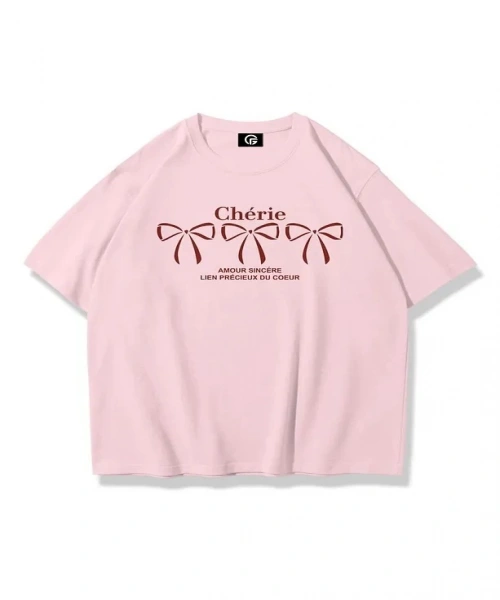 Unisex Cherie Tshirt Pembe