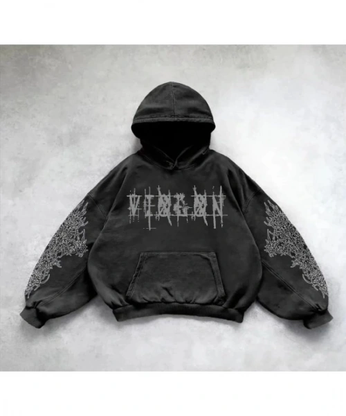 Violon Series Yıkamalı Gothic Tarz Sweatshirt