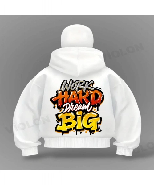 Work Hard Detail Full Mask Oversize Hırka