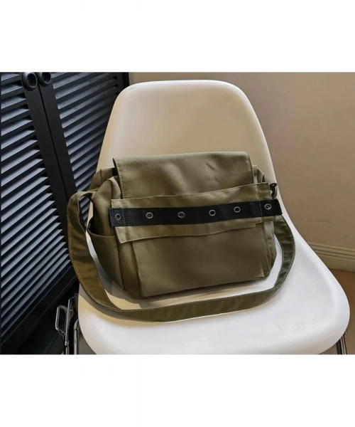 Y2K Haki Çapraz Postacı Çanta Basic