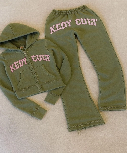 Yeşil  Kedy Cult Baggy Alt Üst Eşofman Takımı
